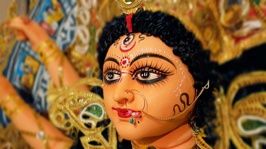 Maa Durga, the brave, courageous, and intelligent form of a strong lady.