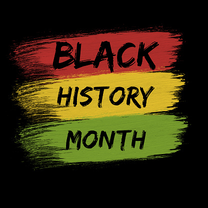 February is Black History Month. 3d illustration .